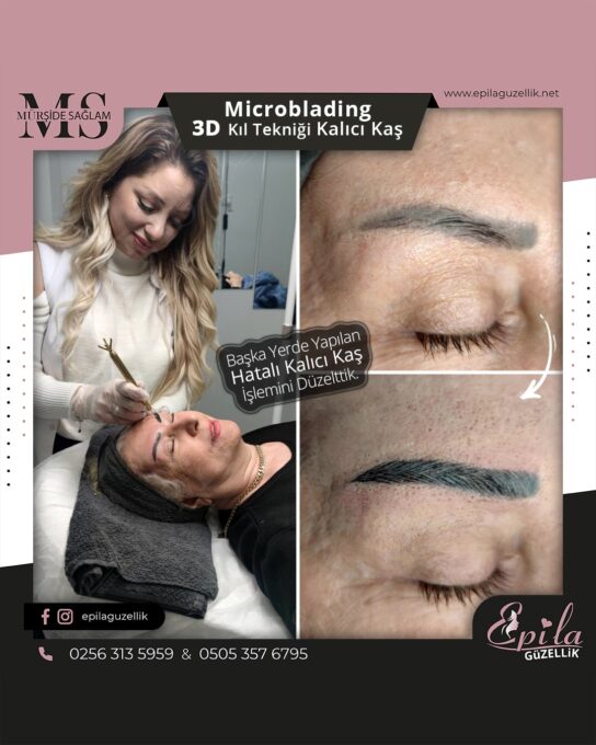 Nazilli - Microblading 3D Kıl Tekniği Kalıcı Kaş Kontürü