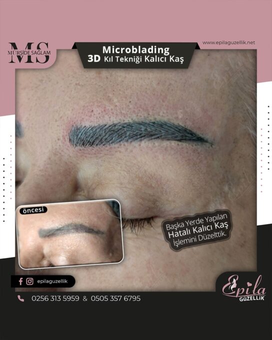 Nazilli - Microblading 3D Kıl Tekniği Kalıcı Kaş Kontürü