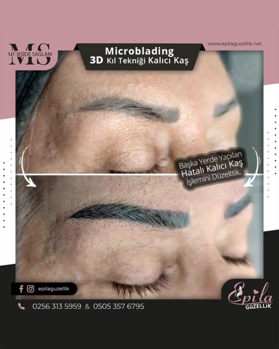 Nazilli - Microblading 3D Kıl Tekniği Kalıcı Kaş Kontürü