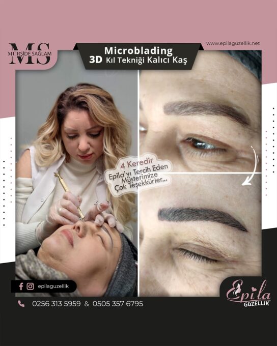 Nazilli - Microblading 3D Kıl Tekniği Kalıcı Kaş Kontürü