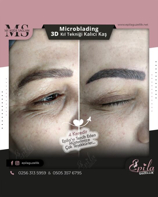 Nazilli - Microblading 3D Kıl Tekniği Kalıcı Kaş Kontürü