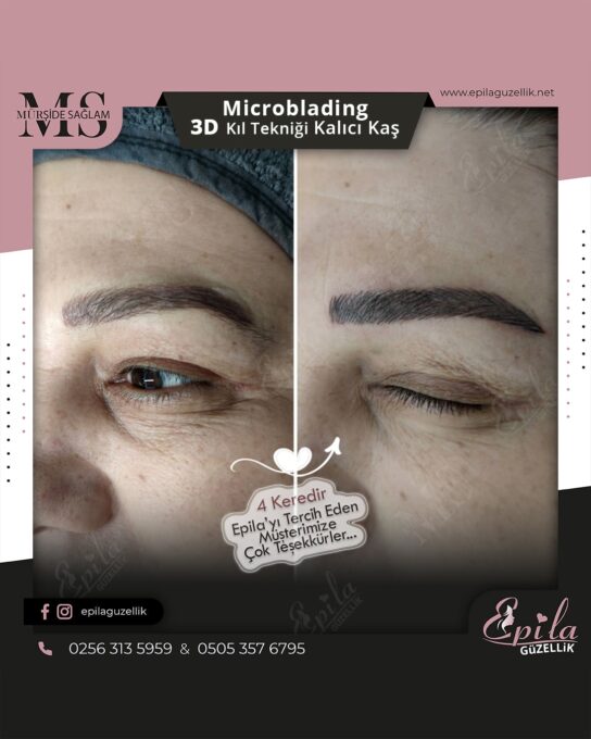 Nazilli - Microblading 3D Kıl Tekniği Kalıcı Kaş Kontürü