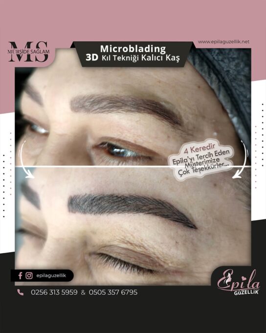 Nazilli - Microblading 3D Kıl Tekniği Kalıcı Kaş Kontürü