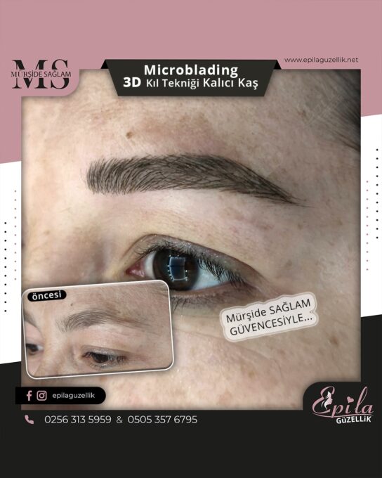 Nazilli - Microblading 3D Kıl Tekniği Kalıcı Kaş Kontürü