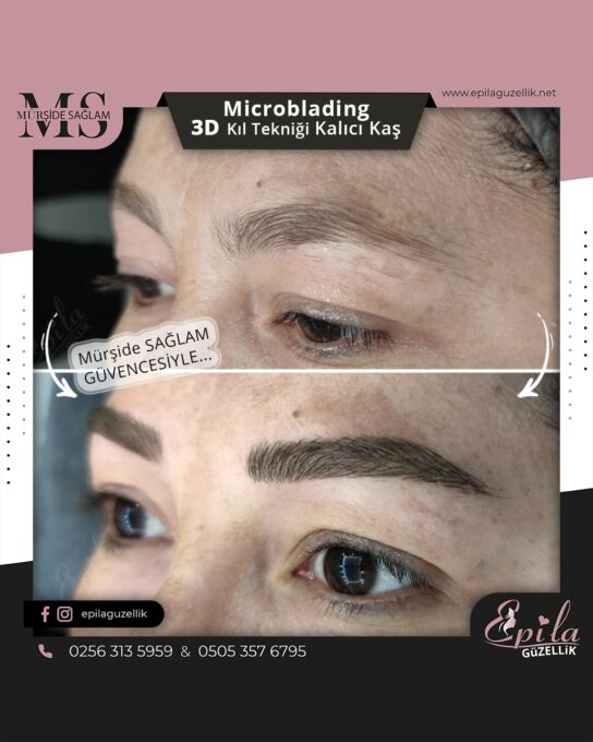 Nazilli - Microblading 3D Kıl Tekniği Kalıcı Kaş Kontürü