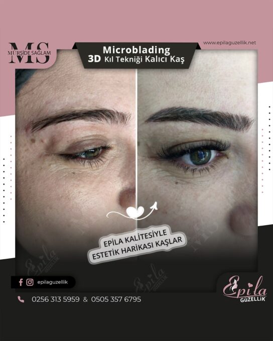 Nazilli - Microblading 3D Kıl Tekniği Kalıcı Kaş Kontürü