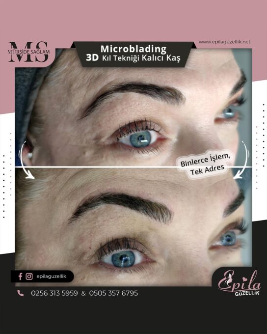 Nazilli - Microblading 3D Kıl Tekniği Kalıcı Kaş Kontürü