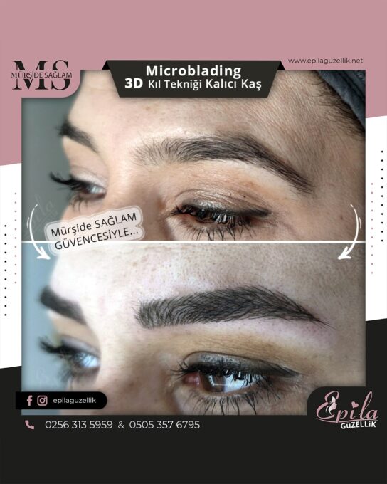 Nazilli - Microblading 3D Kıl Tekniği Kalıcı Kaş Kontürü