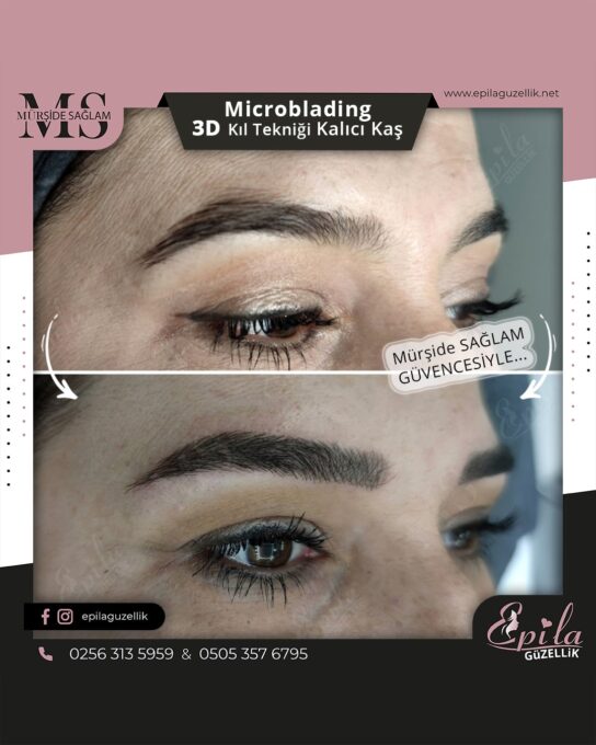 Nazilli - Microblading 3D Kıl Tekniği Kalıcı Kaş Kontürü