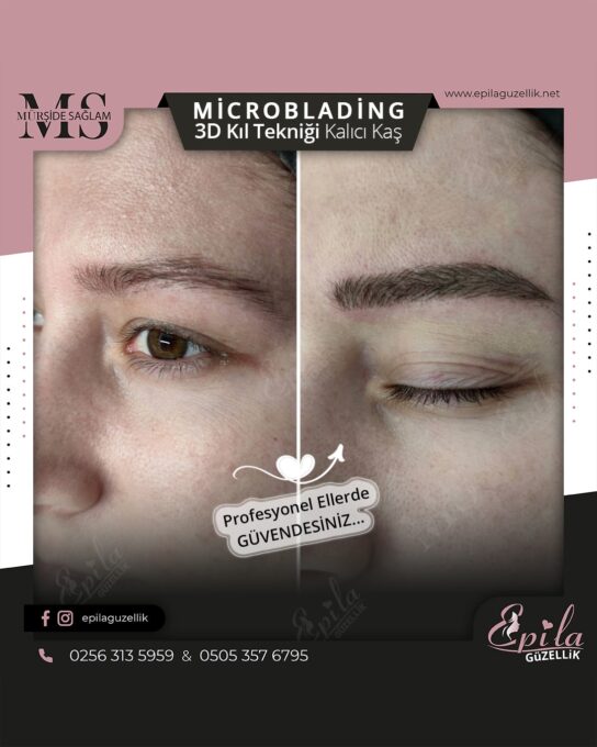 Nazilli - Microblading 3D Kıl Tekniği Kalıcı Kaş Kontürü