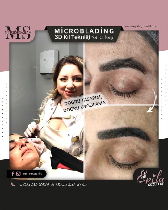 Nazilli - Microblading 3D Kıl Tekniği Kalıcı Kaş Kontürü