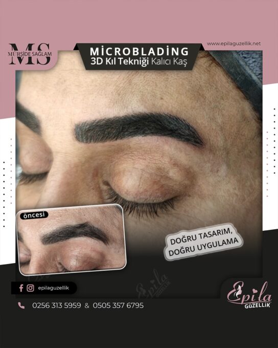 Nazilli - Microblading 3D Kıl Tekniği Kalıcı Kaş Kontürü