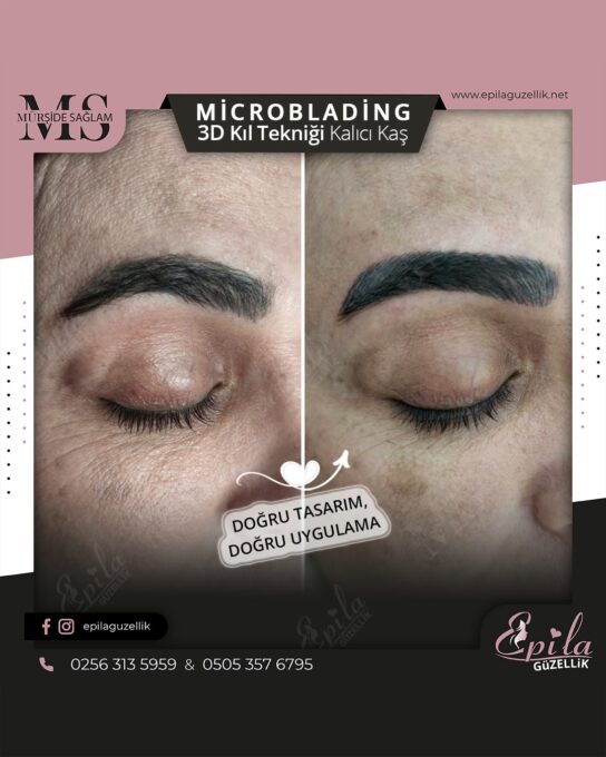 Nazilli - Microblading 3D Kıl Tekniği Kalıcı Kaş Kontürü