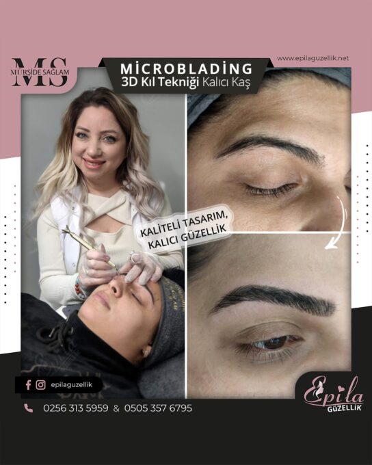 Nazilli - Microblading 3D Kıl Tekniği Kalıcı Kaş Kontürü