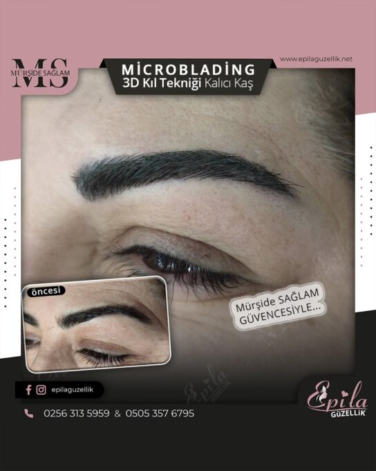 Nazilli - Microblading 3D Kıl Tekniği Kalıcı Kaş Kontürü