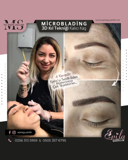 Nazilli - Microblading 3D Kıl Tekniği Kalıcı Kaş Kontürü