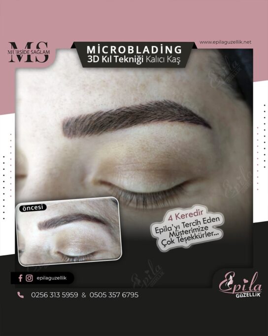 Nazilli - Microblading 3D Kıl Tekniği Kalıcı Kaş Kontürü