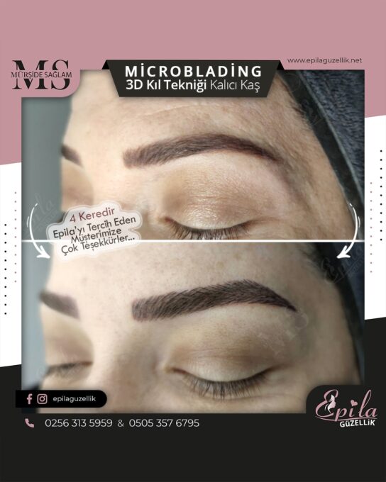 Nazilli - Microblading 3D Kıl Tekniği Kalıcı Kaş Kontürü