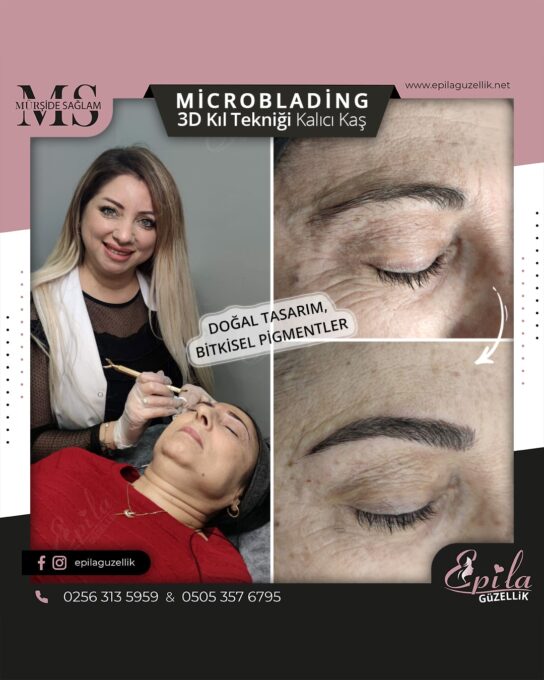 Nazilli - Microblading 3D Kıl Tekniği Kalıcı Kaş Kontürü