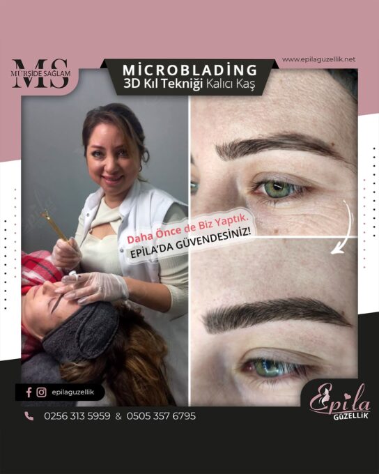 Nazilli - Microblading 3D Kıl Tekniği Kalıcı Kaş Kontürü