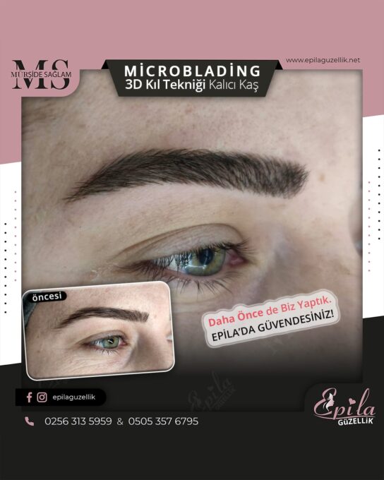 Nazilli - Microblading 3D Kıl Tekniği Kalıcı Kaş Kontürü