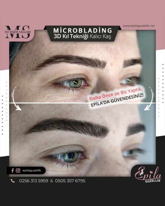 Nazilli - Microblading 3D Kıl Tekniği Kalıcı Kaş Kontürü