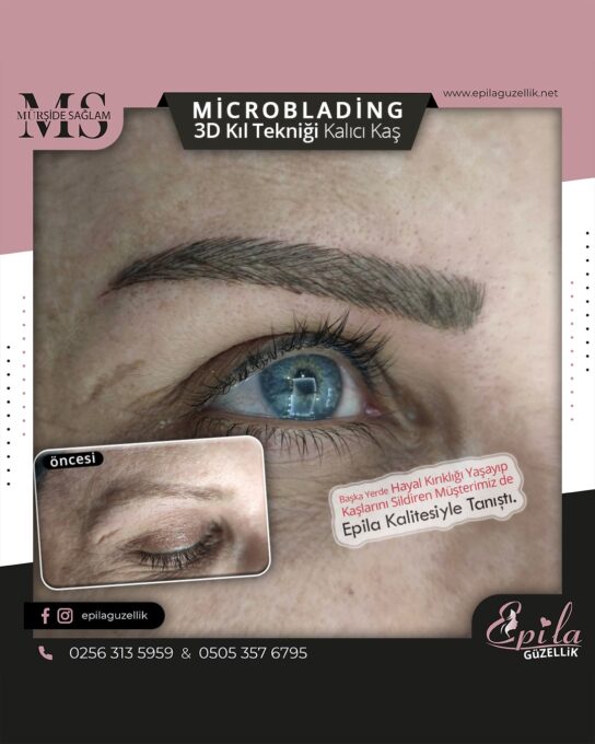 Nazilli - Microblading 3D Kıl Tekniği Kalıcı Kaş Kontürü