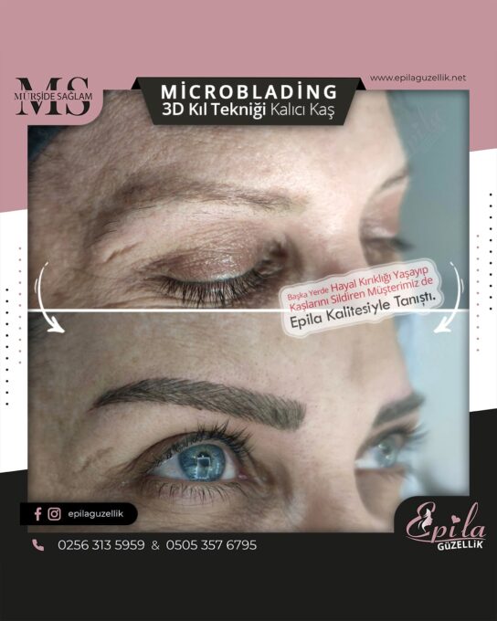 Nazilli - Microblading 3D Kıl Tekniği Kalıcı Kaş Kontürü