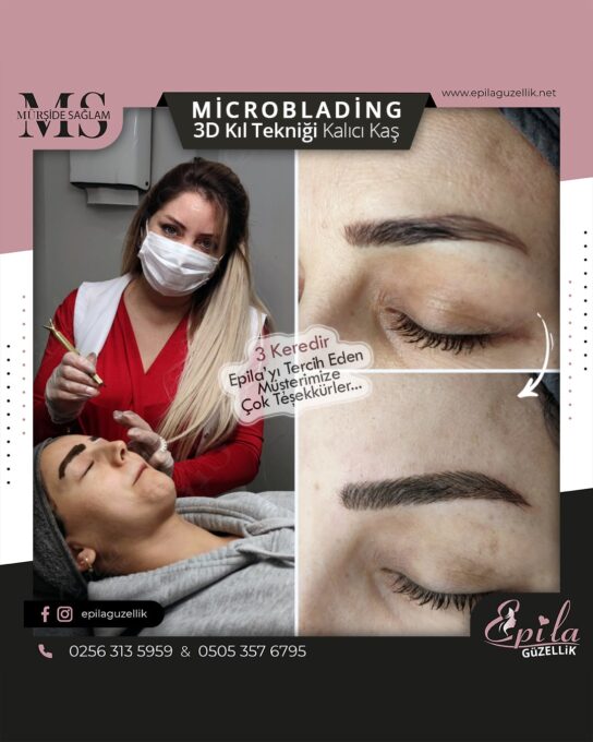 Nazilli - Microblading 3D Kıl Tekniği Kalıcı Kaş Kontürü