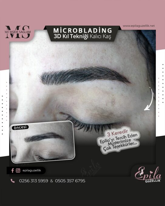 Nazilli - Microblading 3D Kıl Tekniği Kalıcı Kaş Kontürü