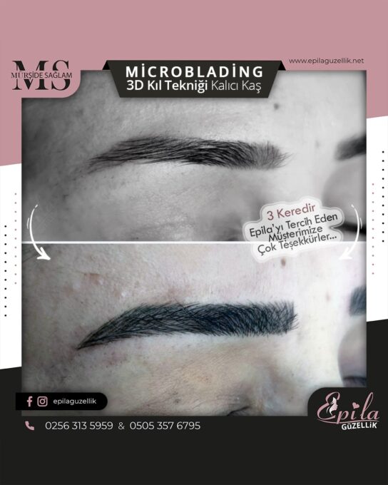 Nazilli - Microblading 3D Kıl Tekniği Kalıcı Kaş Kontürü