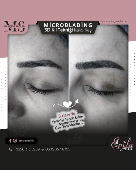 Nazilli - Microblading 3D Kıl Tekniği Kalıcı Kaş Kontürü