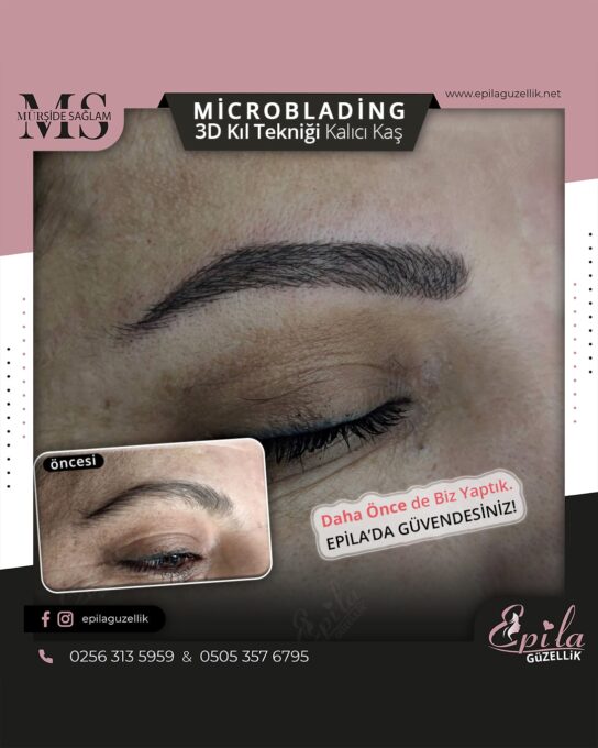 Nazilli - Microblading 3D Kıl Tekniği Kalıcı Kaş Kontürü