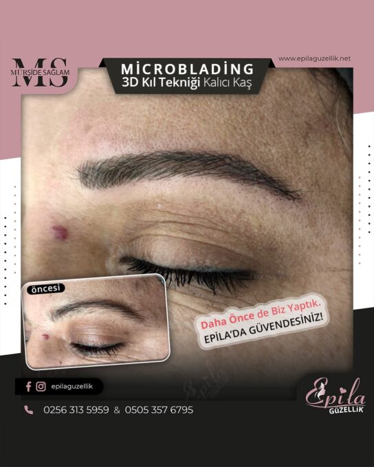 Nazilli - Microblading 3D Kıl Tekniği Kalıcı Kaş Kontürü