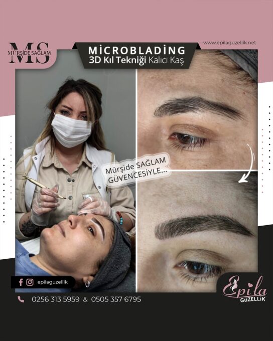 Nazilli - Microblading 3D Kıl Tekniği Kalıcı Kaş Kontürü