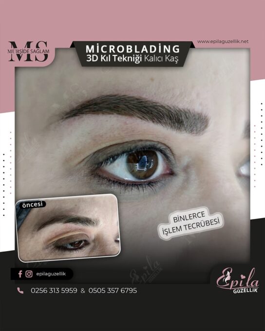 Nazilli - Microblading 3D Kıl Tekniği Kalıcı Kaş Kontürü