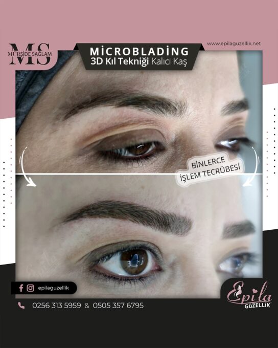 Nazilli - Microblading 3D Kıl Tekniği Kalıcı Kaş Kontürü