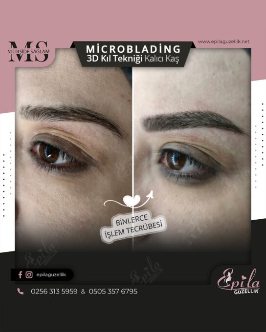 Nazilli - Microblading 3D Kıl Tekniği Kalıcı Kaş Kontürü