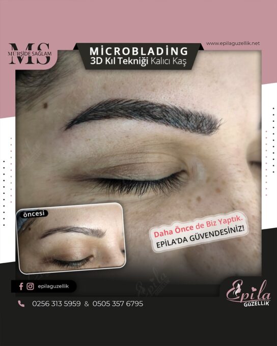 Nazilli - Microblading 3D Kıl Tekniği Kalıcı Kaş Kontürü