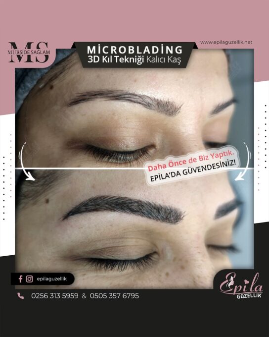 Nazilli - Microblading 3D Kıl Tekniği Kalıcı Kaş Kontürü