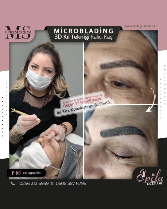 Nazilli - Microblading 3D Kıl Tekniği Kalıcı Kaş Kontürü