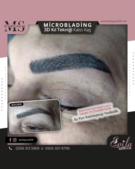 Nazilli - Microblading 3D Kıl Tekniği Kalıcı Kaş Kontürü