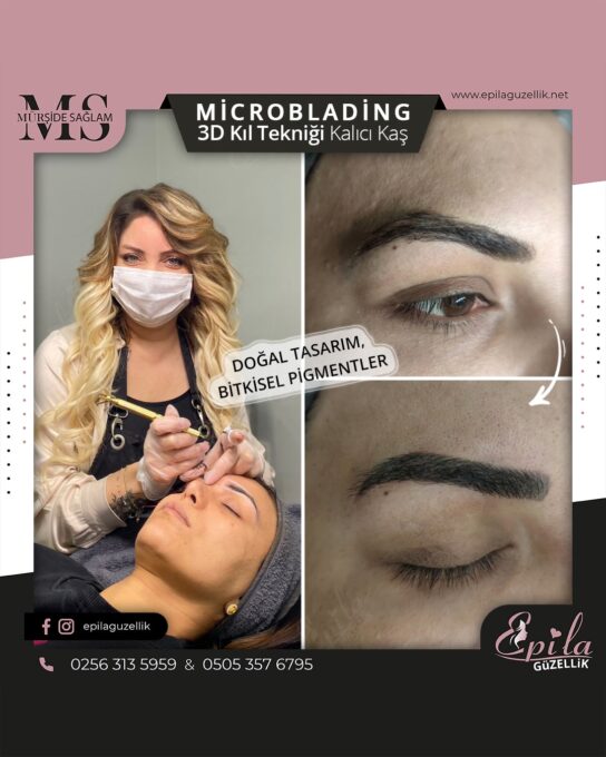 Nazilli - Microblading 3D Kıl Tekniği Kalıcı Kaş Kontürü