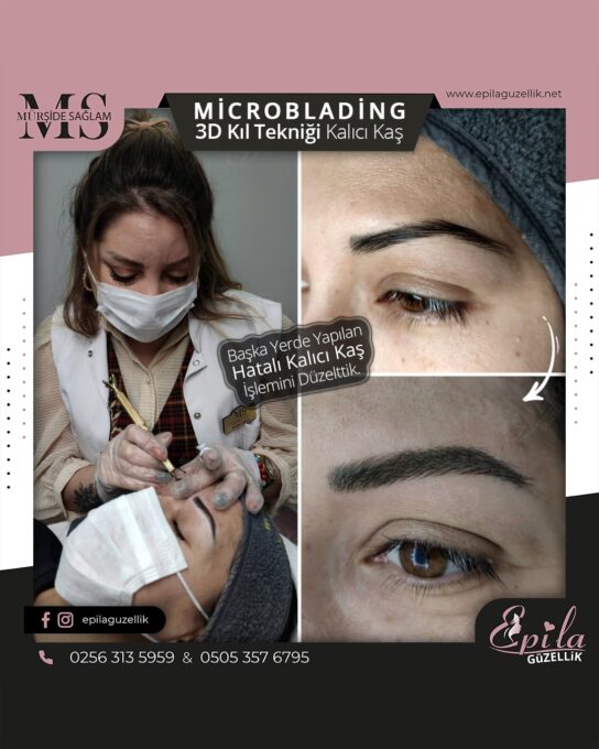 Nazilli - Microblading 3D Kıl Tekniği Kalıcı Kaş Kontürü