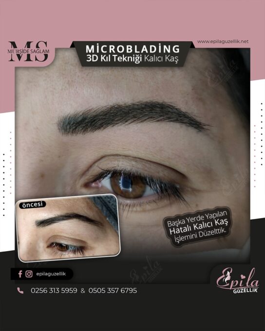 Nazilli - Microblading 3D Kıl Tekniği Kalıcı Kaş Kontürü