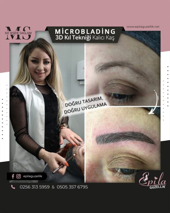 Nazilli - Microblading 3D Kıl Tekniği Kalıcı Kaş Kontürü