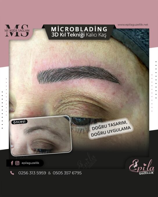 Nazilli - Microblading 3D Kıl Tekniği Kalıcı Kaş Kontürü