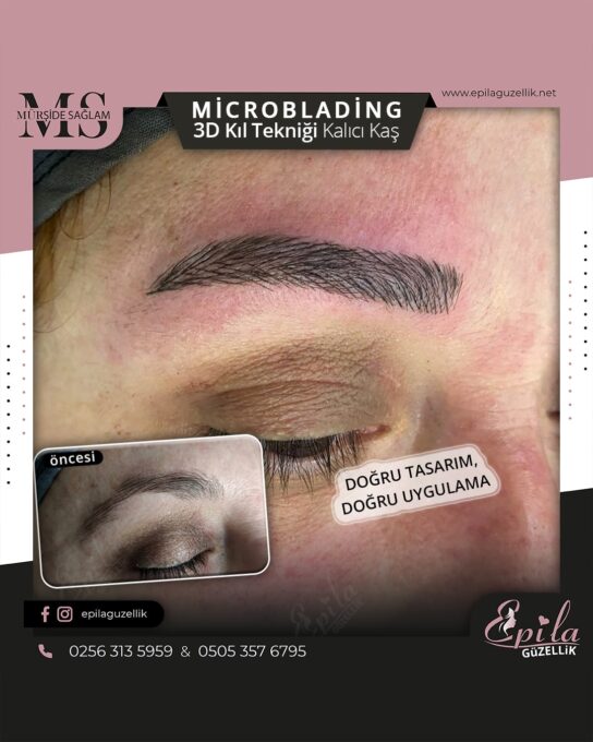 Nazilli - Microblading 3D Kıl Tekniği Kalıcı Kaş Kontürü