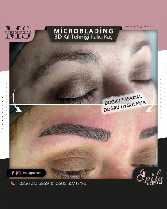 Nazilli - Microblading 3D Kıl Tekniği Kalıcı Kaş Kontürü