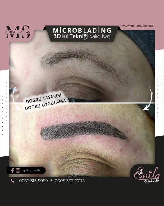 Nazilli - Microblading 3D Kıl Tekniği Kalıcı Kaş Kontürü